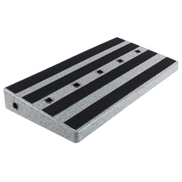 Imagem de Chusui Placa de pedal de efeitos de guitarra resistente Painel de pedal de guitarra de tamanho grande com fita adesiva Chave de fenda compatível com a maioria dos pedais de efeitos