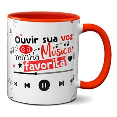 Imagem de Caneca Namorados Minha Música Favorita é Ouvir Sua Voz (Vermelha)