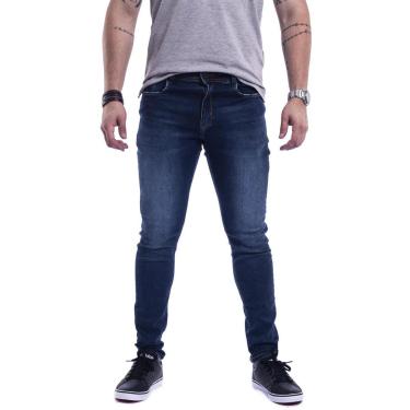 Imagem de Calça Masculina Skinny Jeans Escuro Visual Jeans 42-Masculino