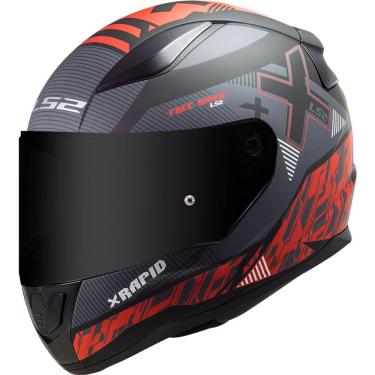 Imagem de Capacete Masculino Ls2 FF353 Xtreet Vermelho Esportivo Moto