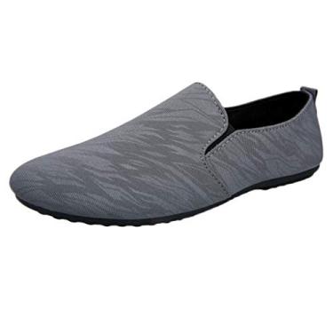 Imagem de MYNKYLL Inglaterra Sapatos de verão retro casual preguiçoso moda sapatos masculinos sap...