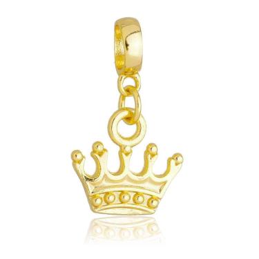 Imagem de Pingente Berloque Coroa Pandora Banhado a Ouro 18k - Premium