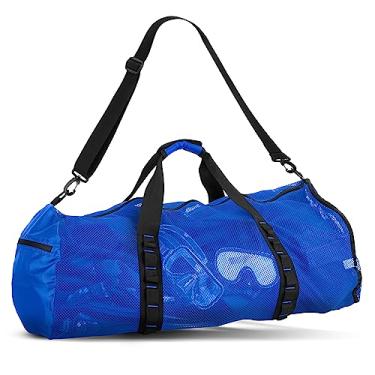 Imagem de Fitdom Bolsa esportiva de malha extra grande para equipamento de mergulho ou snorkel. Melhor para esportes aquáticos e atividades de praia como natação, mergulho e snorkeling. Perfeito