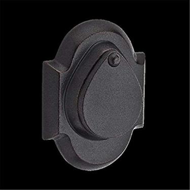 Imagem de Baldwin Reserve DCRAD481S Double Cylinder Rustic Arch Fechadura de Porta Deadbolt with Smartkey Dark Bronze Finish