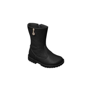 Imagem de Bota Cano Alto Infantil Feminina Ortopé Baby Boot Couro Preta