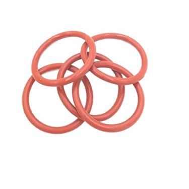 Imagem de Borracha de silicone de espessura de 8,6 mm Vedação de anel em O 100~650 mm OD Resistência ao calor vermelho Vedações de anel em O/Vedações de grau alimentício Sem veneno (Size : OD160x8.6mm 1pcs