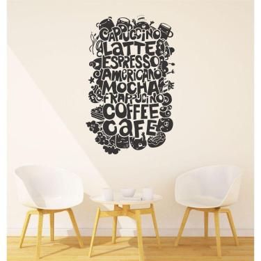 Imagem de Adesivo De Parede Cantinho Do Café Sticker Preto