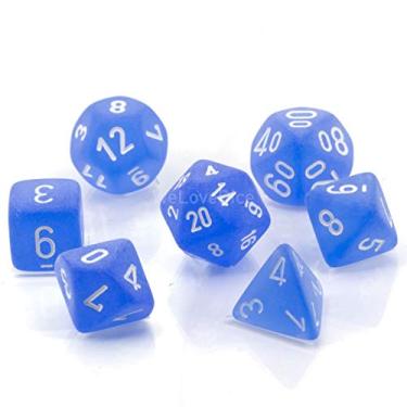 Imagem de Chessex CHX27406 Dados - Fosco: 7 peças azul/branco