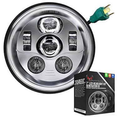 Imagem de Farol Eagle Lights de 7 polegadas de LED redondo Geração III – Serve para Harley Davidson com faróis de 7 polegadas – Plug and Play H4 – Retrofits 2D1 FaróisEagle Lights 8700CG3