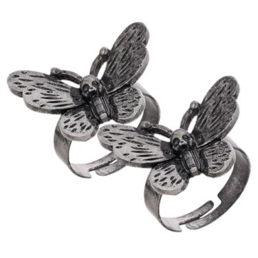 Imagem de VALICLUD 8 Peças anel anéis de animais jóias de joias da moda anéis punk abertos animal argolas jóias femininas anéis femininos gótico joalheria joias de prata Senhorita Liga