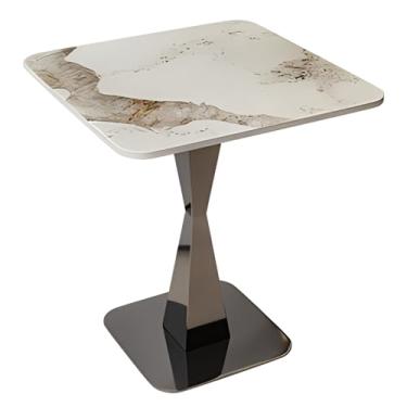 Imagem de Mesa Lateral Moderna Com Base De Metal, Mesa Lateral Redonda Que Economiza Espaço, Mesa Final Para Sofá, Dormitório, Quarto, Sala De Estar (Color : STYLE 2, Size : 19.68x19.68x21. 65in)