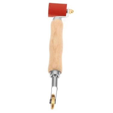 Imagem de Hemobllo Rolo Adesivo Ferramenta de rolo manual rolo de silicone para artesanato rolo de madeira ferramentas andador rolo de artesanato telhado de rolo de costura latão roda de pressão selo