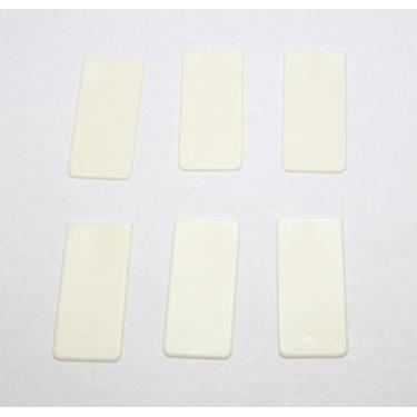 Imagem de Piano Keytop Heads Simulado Light Ivory – Conjunto de 6 – Substituição de Teclas de Piano