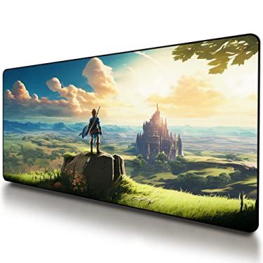 Imagem de Zelda XXL Gaming Mouse Pad Extra Large Extended Non Slip Mouse Pad - Keyboard and Mouse Desk Pad, Anime Gaming Mouse Mat for Computer 31.5 x 15.7 in