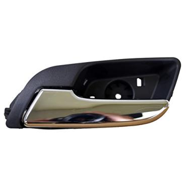 Imagem de PT Auto Warehouse GM-2371MA-LH - Maçaneta interna da porta, maçaneta cromada preta - sem iluminação, lado do motorista