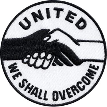 Imagem de United We Shall Overcome - Mãos sacudindo - aplique bordado de 7,6 cm de ferro