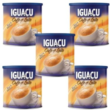 Imagem de Café Com Leite Solúvel Iguaçu Lata 200g Kit Com 5 Unidades