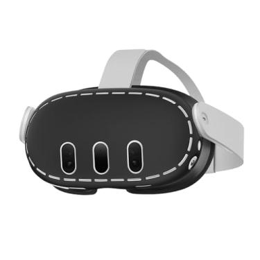 Imagem de Capa protetora para fone de ouvido VR compatível com acessórios de jogos Meta Quest 3 VR, protetor de conchas para fone de ouvido VR de silicone Capa protetora anti-choque Protetor frontal VR Shell /