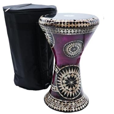 Imagem de O Horizon Zaza Percussion estilo egípcio Darbuka Doumbek de 45,7 cm (névoa roxa)