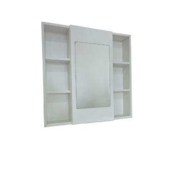 Imagem de Armário Aéreo Banheiro 1 Porta com Espelho e 2 Nichos MDF PlanCasa