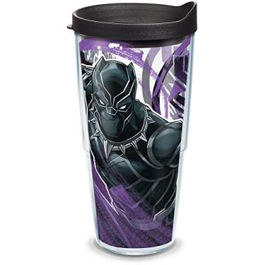 Imagem de Tervis Marvel – Pantera Negra Feito nos EUA Copo Térmico de Parede Dupla Mantém Bebidas Frias e Quentes, 700 ml, Clássico
