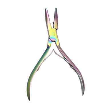 Imagem de predolo Alicate de extensão de cabelo, ferramenta de extensão de cabelo, portátil, profissional, ponta de ponta, ferramenta micro elos, anéis, contas, ferramenta para salões de beleza, colorido