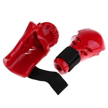 Imagem de simhoa Luvas infantis de boxe com perfuração de karatê, artes marciais, Taekwondo, MMA - Vermelho P