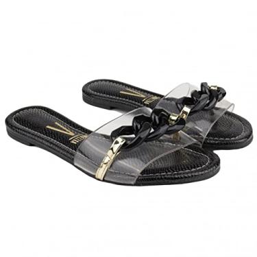 Imagem de Rasteirinha Vizzano Preto Cristal/Dourado/Preto (39)