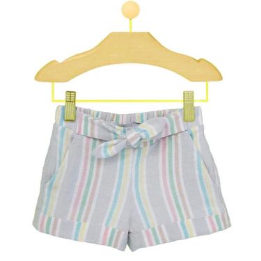 Imagem de Short Infantil Pandi Gaze Laço Listrado Feminino-Feminino