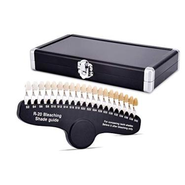 Imagem de Guia de cores de dentes dentais porcelana profissional 3D R-20 Tabela de cores de clareamento dental com 20 cores, guia de cores de clareamento dental
