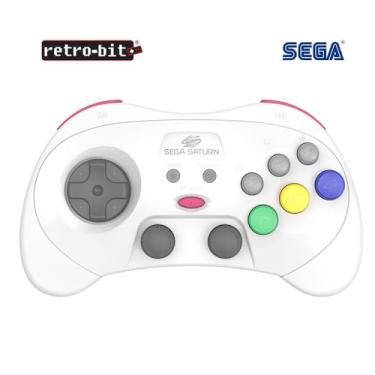 Imagem de Retro-Bit SEGA Saturn® PRO - 2.4GHz Wireless Pro Controller for Sega Saturn, Sega Genesis Mini, Switch, PC, Mac - Includes 2 Receivers - White