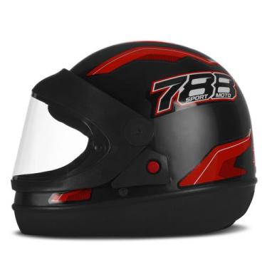 Imagem de Capacete Fechado Pro Tork New Sport Moto 788, PRETO - VERMELHO, 62