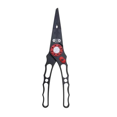 Imagem de menolana Removedor de anzol de pesca Desacoplador de anzol de pesca Dispositivo de pesca Desacoplador de nó de linha Garra de pesca Tesoura de pesca para água, Preto