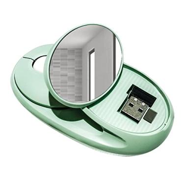 Imagem de Mouse sem fio para laptop, computador, conexão 2.4G+BT3.0+BT5.0, mouse óptico portátil para escritório, ajuste de 3 DPI para sistema Windows, MacOS e Android