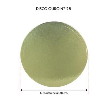 Imagem de Kit 10 Unidades Cake Board Para Bolo Disco Ouro 28cm - TAMAROZZI EMBAL