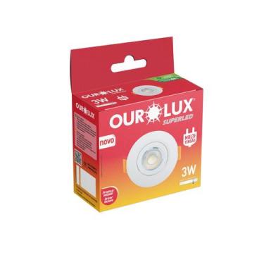 Imagem de Lâmpada Led Mini Spot Branco Redonda 3W Luz Branca 6400K - Ourolux