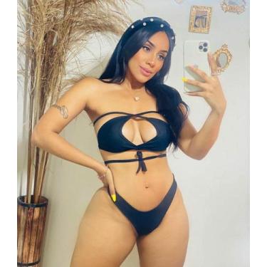 Imagem de Biquíni modelo Asa Delta fio dental - Free Star, Preto