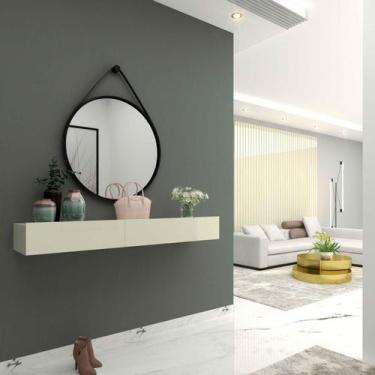 Imagem de Aparador Suspenso Nicho Sala 2 Gavetas 157 Nobre Off White - Rede Móve