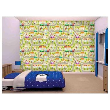 Imagem de Papel De Parede Infantil Mini Cidade Carrinho s87 - Você Decora