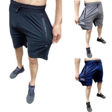 Imagem de Exclusivo! kit com 3 bermudas dry fit de seda gelada  esportivas - lin