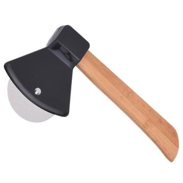 Imagem de Cortador de Pizza Machado Machadinha aço inox - Yaay, Preto