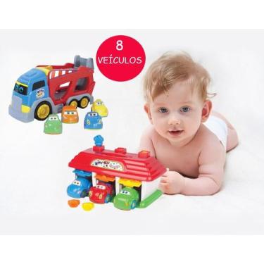 Imagem de Kit 7 Carrinhos Baby Cargo e Garagem Para Bebês Big Star