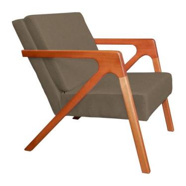 Imagem de Poltrona Monalisa Decorativa Linho Cores - DS Estofados, CACAU