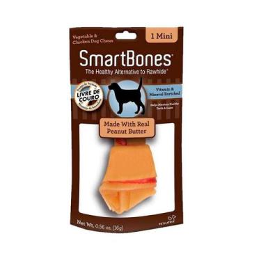 Imagem de Osso Smartbones Mini Sabor Manteiga de Amendoim para Cães - 16g