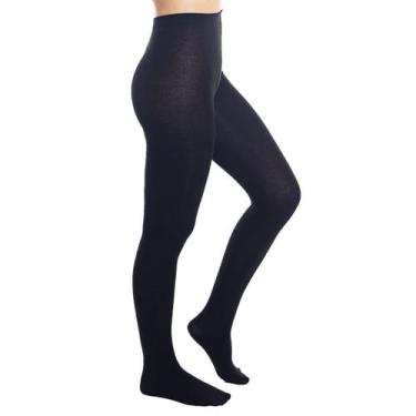 Imagem de Meia Calça Fio 80 Lã Acrílica Opaca Loba Lupo, Preto, P