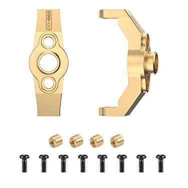 Imagem de COOWOO Brass Caster Blocks C-Hubs Upgrade Parts for TRX-4M 1/18 RC Crawler Car Total 0.32 Ounce Front Counterweight, 2PCS