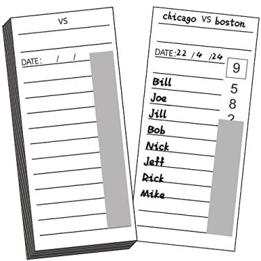 Imagem de 160 peças de 10 linhas de cartas para jogos de azar futebol esportes tira cartões bilhar cartões cartões cartões raspadinha abas puxar bilhetes de jogos de azar para apostas de jogos de caixa de futebol (branco)