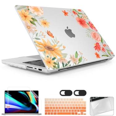 Imagem de Lepeoac Capa para MacBook Pro de 16 polegadas 2021-2023, compatível com modelos A2991, M3, A2780, M2, A2485, M1, [resistente a choques], capa rígida com protetor de tela, capa para webcam e teclado,