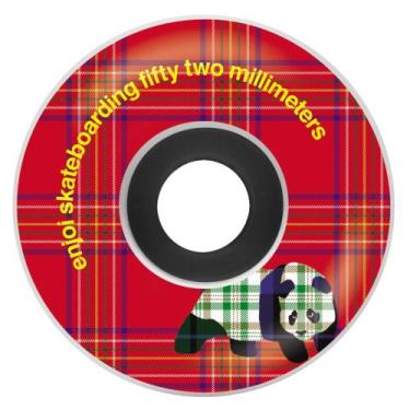 Imagem de Enjoi Roda de skate Plaids Panda branca - 52 mm