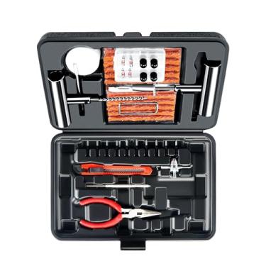 Imagem de Unifizz Kit de reparo de pneu 70 peças - Kit profissional de plugue de pneu resistente para carro, motocicleta, caminhão, ATV, trator, trailer, SUV, trailer